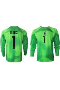 Frankrike Hugo Lloris #1 Keeper Fotballdrakt Borte Klær VM 2022 Lange ermer